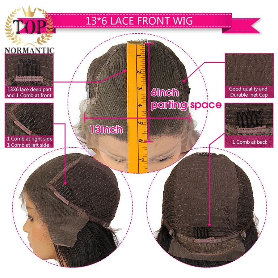 Topnormantic Red Color Body Wave парики с детскими волосами 13x 4 кружевной передний парик для
