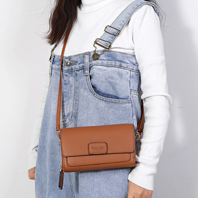 

Women Handbags Female Large Capacity Shoulder Bags Lady Hasp Zipper Purse Phone Wallet Fashion Solid Crossbody Bags For Women