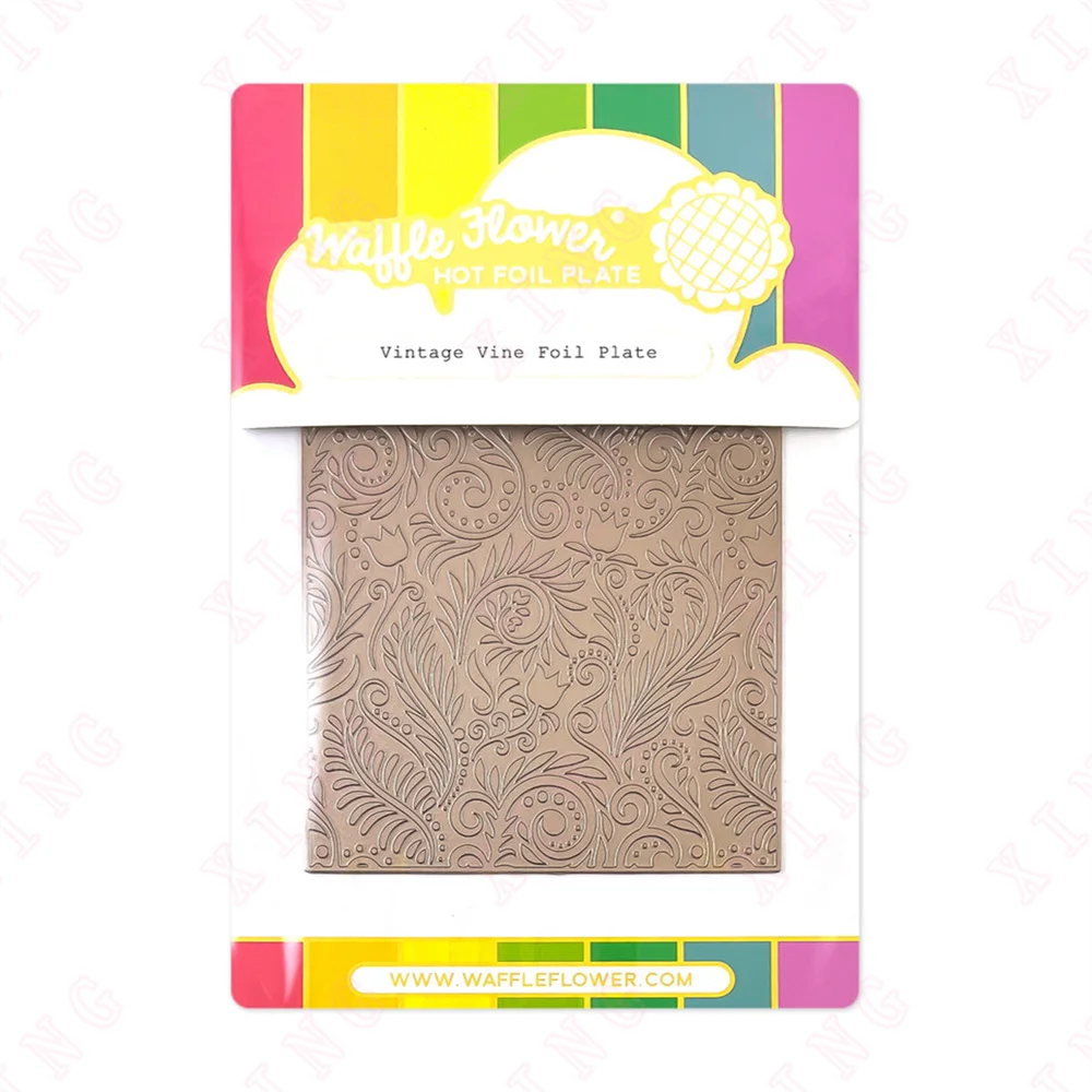 

Newest Diy Scrapbook Craft Blade Punch Decoration Template Metal Cutting Die Vintage Vine Foil Plate Embossing Reusable Hot Foil