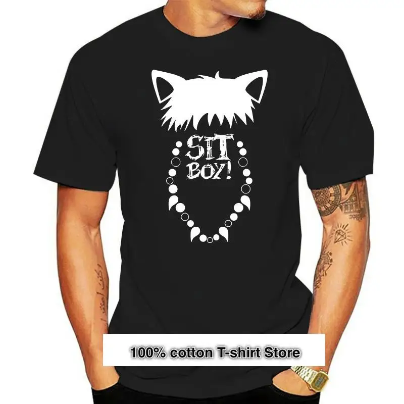 

Camiseta de manga corta para hombre y mujer, camisa de Inuyasha Sit Boy, camiseta de Inuyasha con cuello redondo