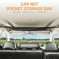 auto parts car ceiling storage net pocket portable roof interior organizer hanging net bag large capacity auto cargo pouch car p