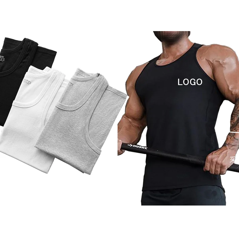 Коллекция 2023 года майка с индивидуальным принтом и логотипом мужская для фитнеса