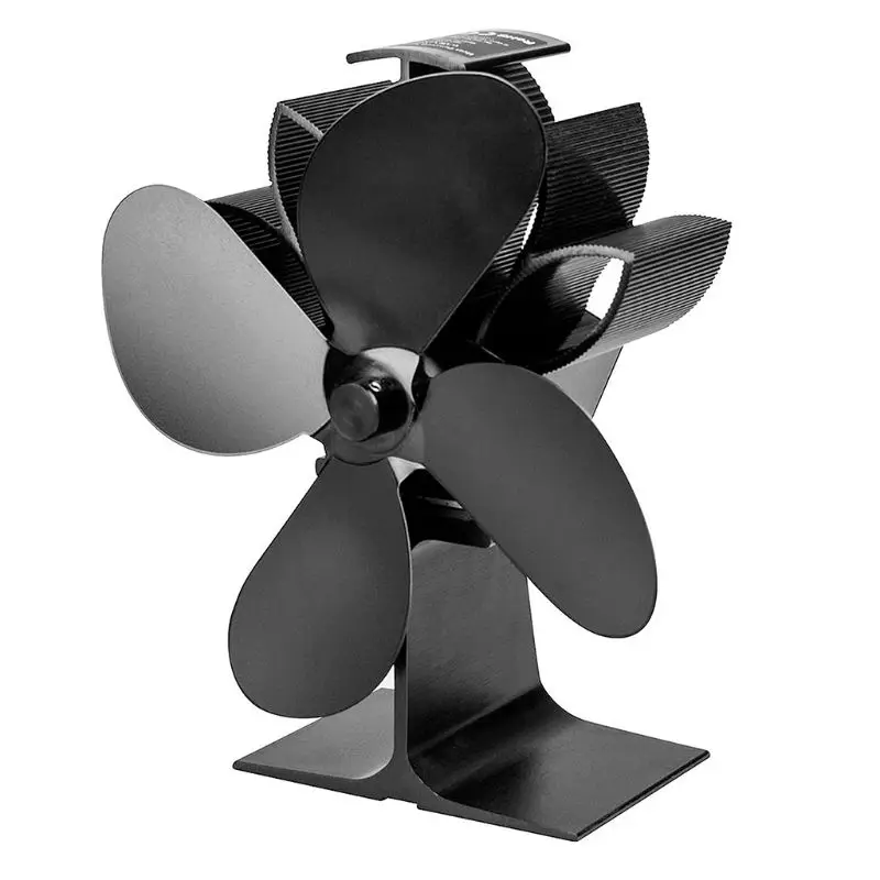 

4-лопастная тепловая печь, вентилятор для камина, алюминиевый бесшумный тихий дровяной журнал Ecofan