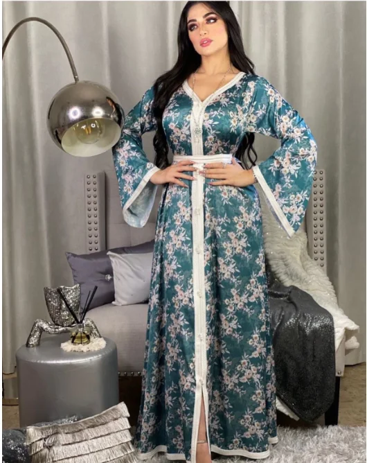 Muslim Abaya Dubai Turkey Hijab Dress Islam Clothing Turkish Dresses For Women Jilbab Vestidos Robe Musulman De Bal Femme Longue