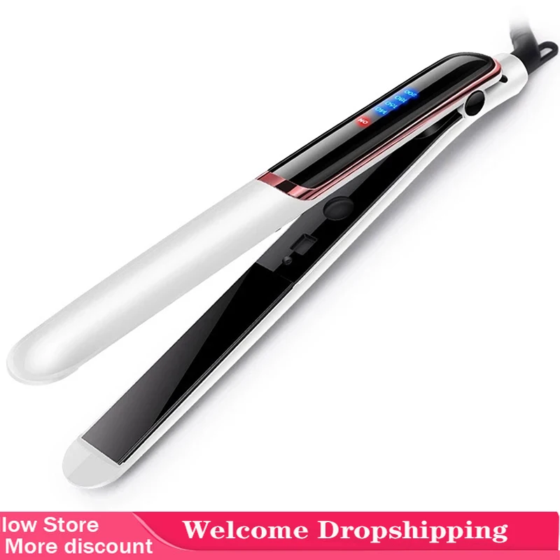 

Hair Straightener Curler Flat Iron LCD Display Ceramic Coated Adjustable Temperature Styling Straightening Irons
