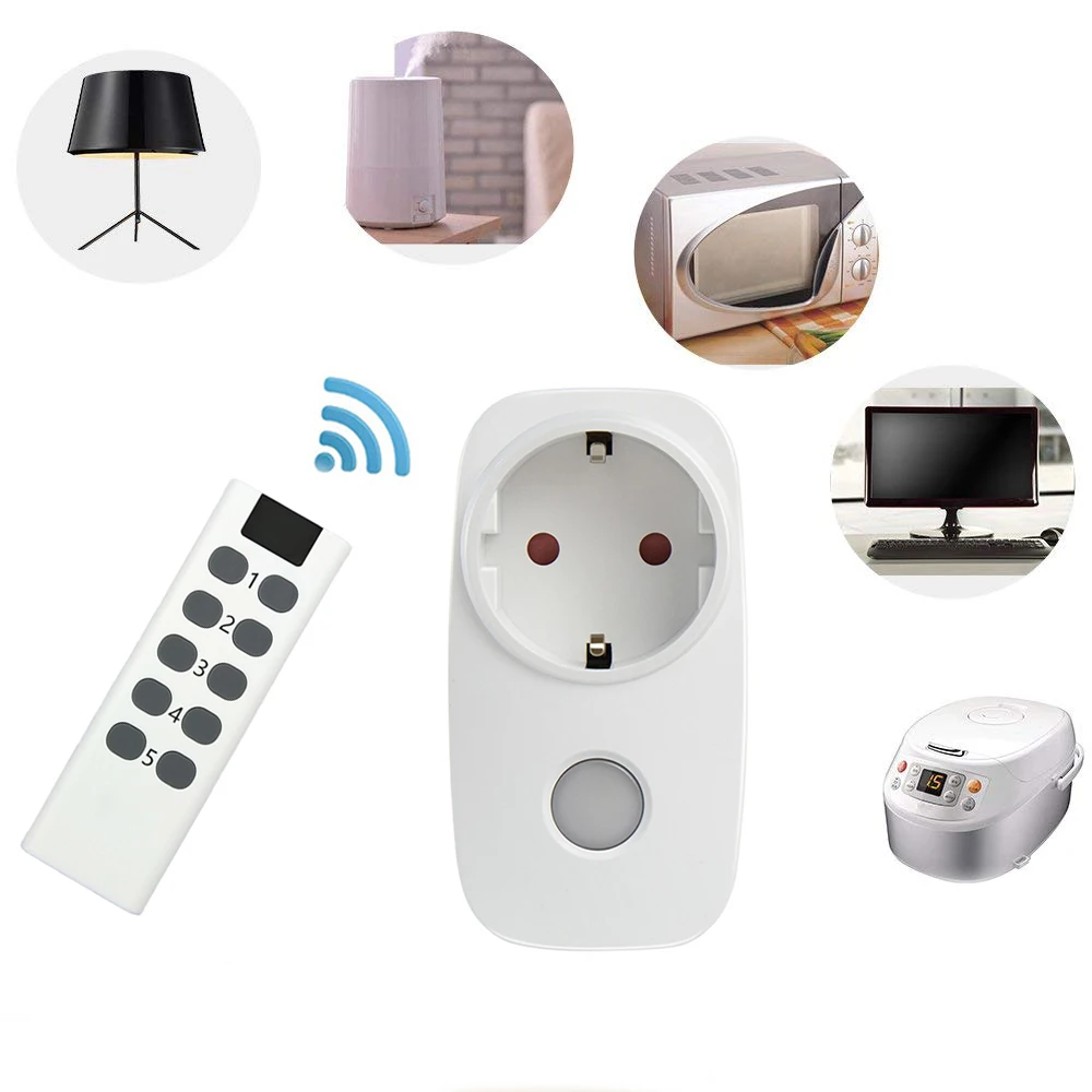 Беспроводной Выключатель с дистанционным управлением 433 МГц В переменного тока |