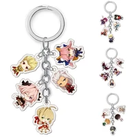 fate stay night keychain anime acrylic pendant saber fashion funny novelty anneau porte clef bag ornament key chains