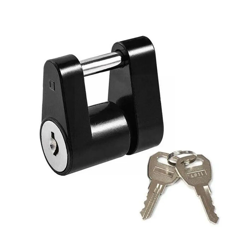 

Trailer Hitch Coupler Lock Heavy-Duty Hook Lock Anti-theft Durable Trailer Security Parts Protector Padlock Coupler Repalce W8Q0