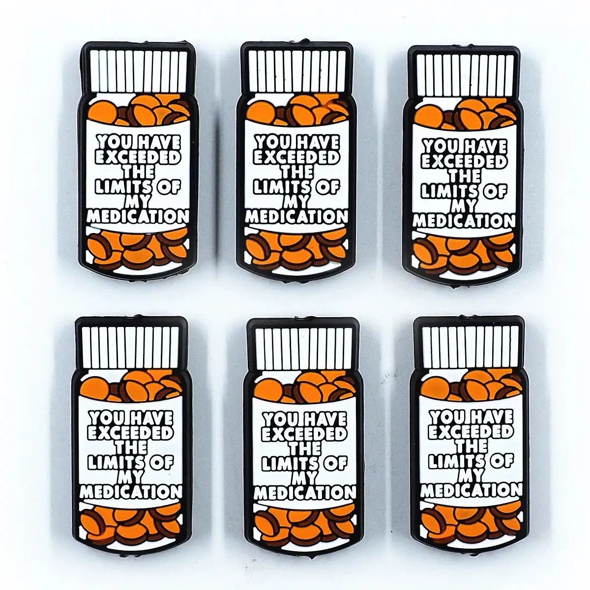 Chenkai 10 шт. забавные силиконовые фокусные бусины для бисероплетения Ручка Милые