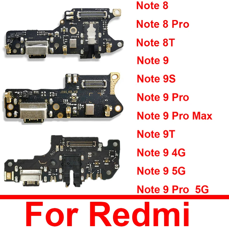 

USB Charging Port Board For Xiaomi Redmi Note 8 9 9S 9T Pro 4G USB Charger Board Usb Dock Replacement Parts