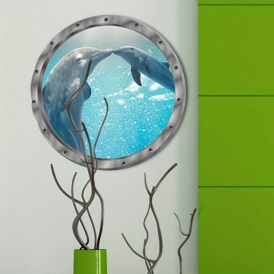 2 шт. доставьте океан домой: 3D-наклейки на стену с морской черепахой для ванной