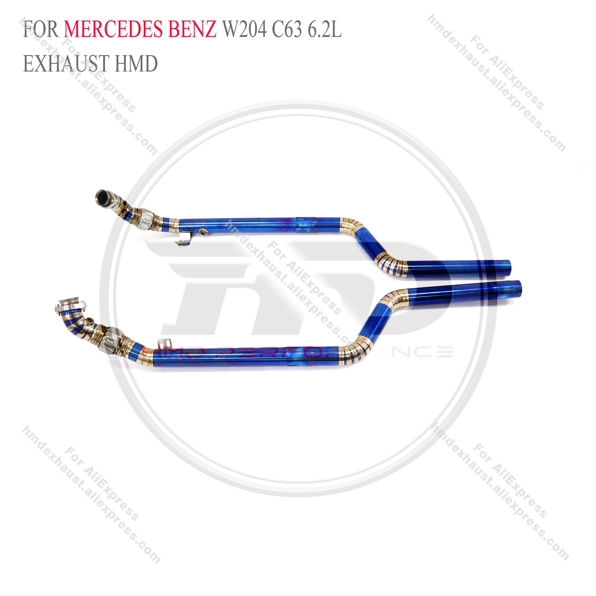 Титановая выхлопная система HMD водосточная труба для Mercedes Benz W204 C63 6.2L 2011-2015