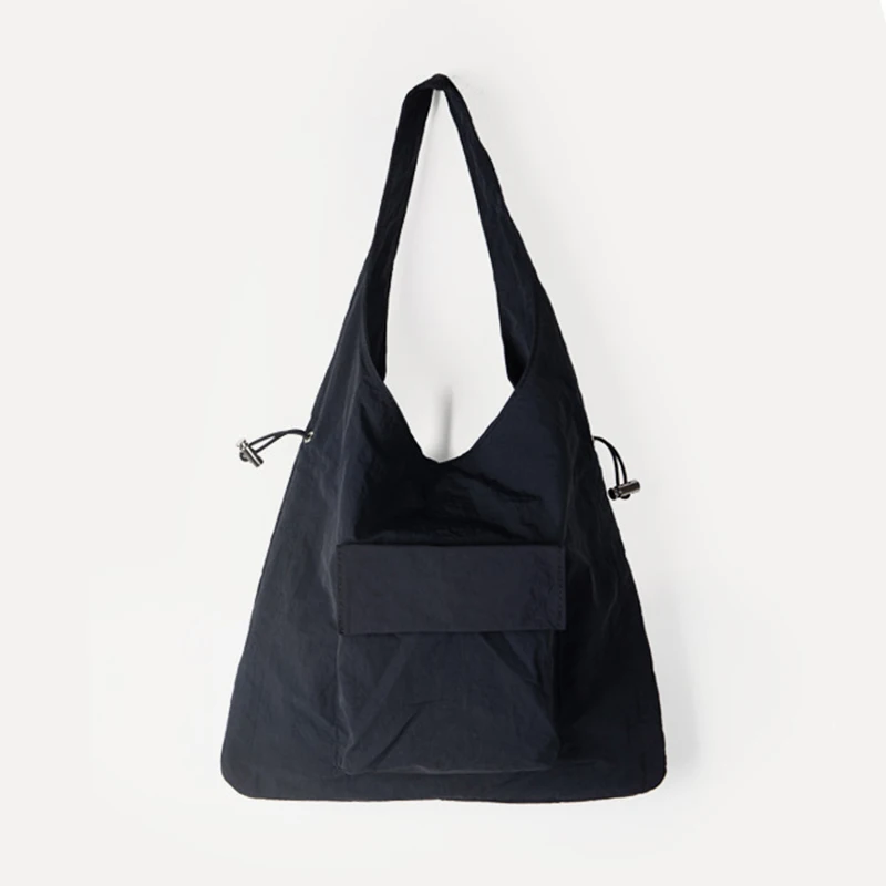 Простая плиссированная нейлоновая сумка для женщин модные однотонные женские