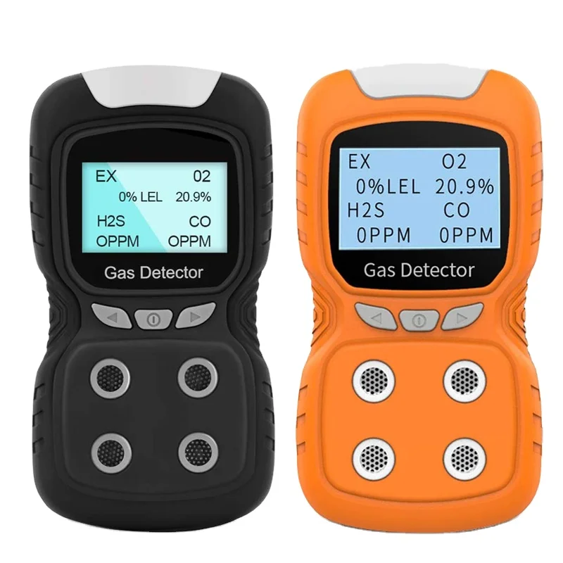 

LCD 4 in 1 Toxic Gas Alarm Detector CO O2 H2S Oxygen Monitor Gas Analyzer Meter USB Rechargeable Digital Gas Detector