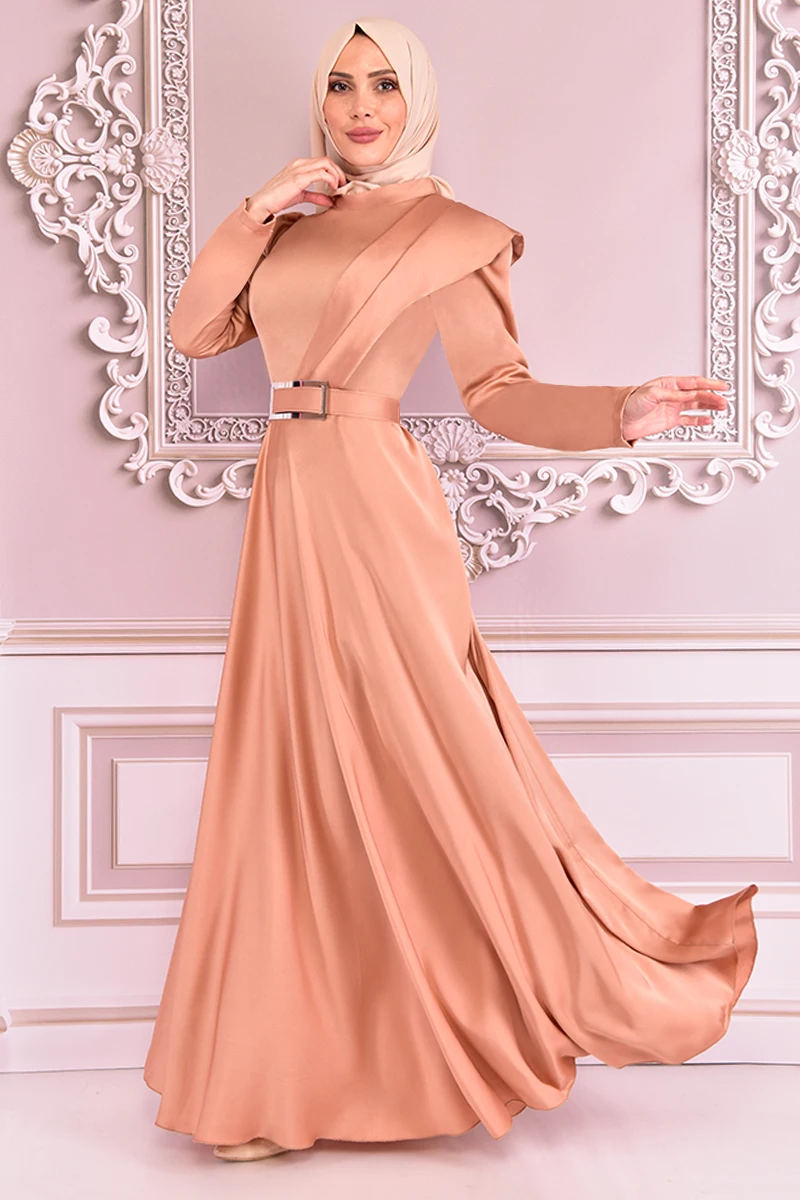 

Belt Satin Dress Mink NEV14862