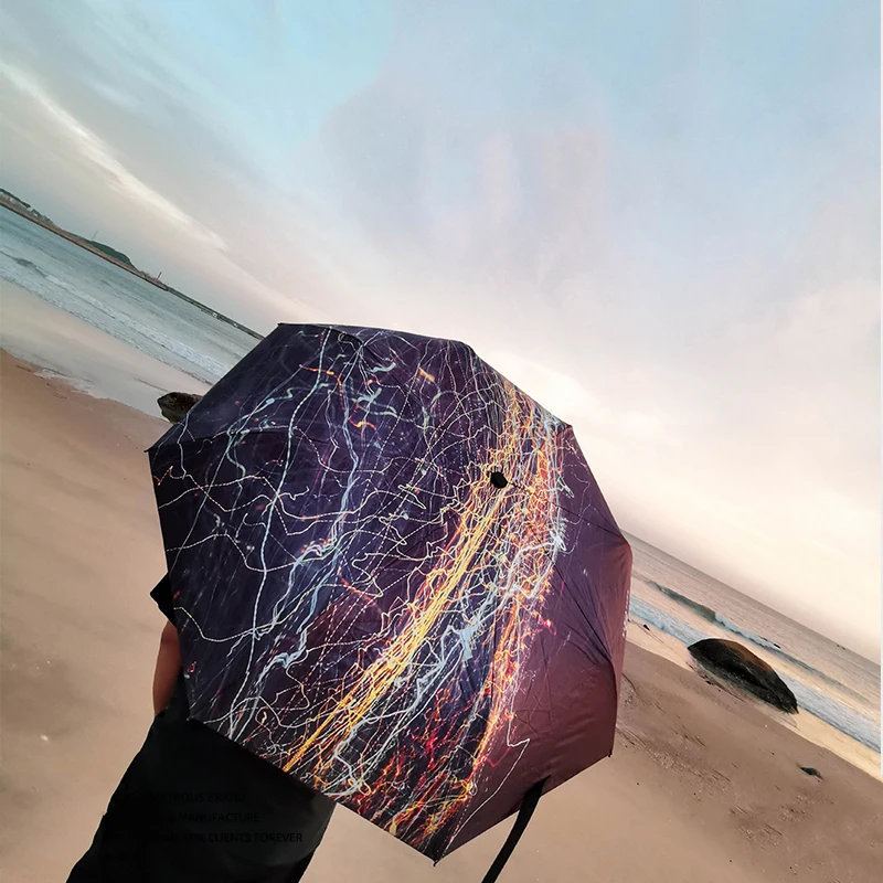 

Folding Umbrella Beach Gift lightweight Parasol Outdoor Designer portable Umbrella Windproof paraguas katana Beach umbrella