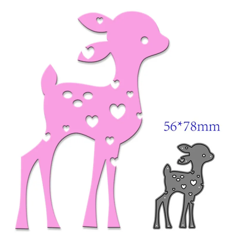 

2022 New Sika deer Metal Cutting Dies Scrapbook Die Cuts Album Embossing Stencil Card Crafts Blade Punch Mold Template