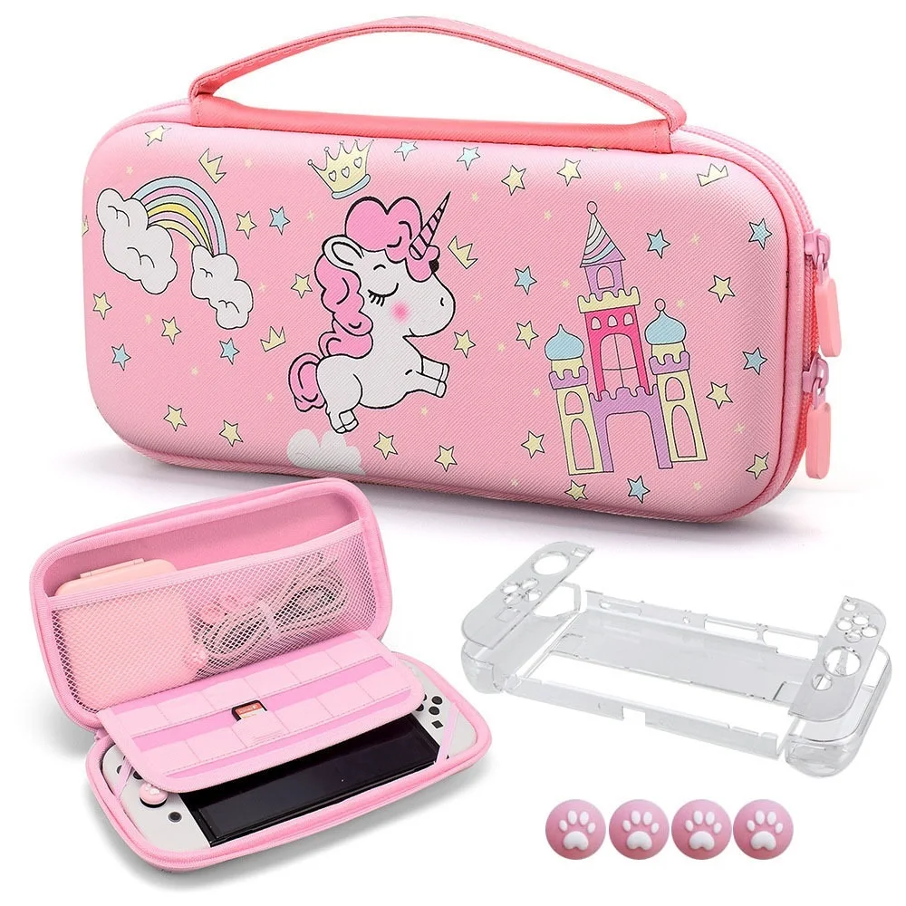 

For NEW Crystal Clear Protective Case Cover For Nintendo Switch OLED Storage Bag For Switch OLED Travel Portable Pouch Game