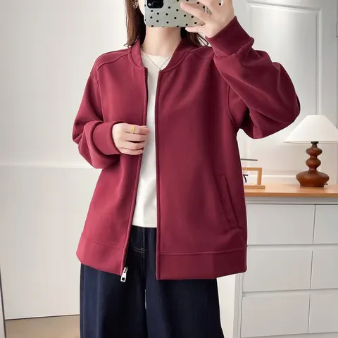 XXXXL модная женская бейсбольная куртка больших размеров, осень 2023, новое простое однотонное пальто на молнии 8228