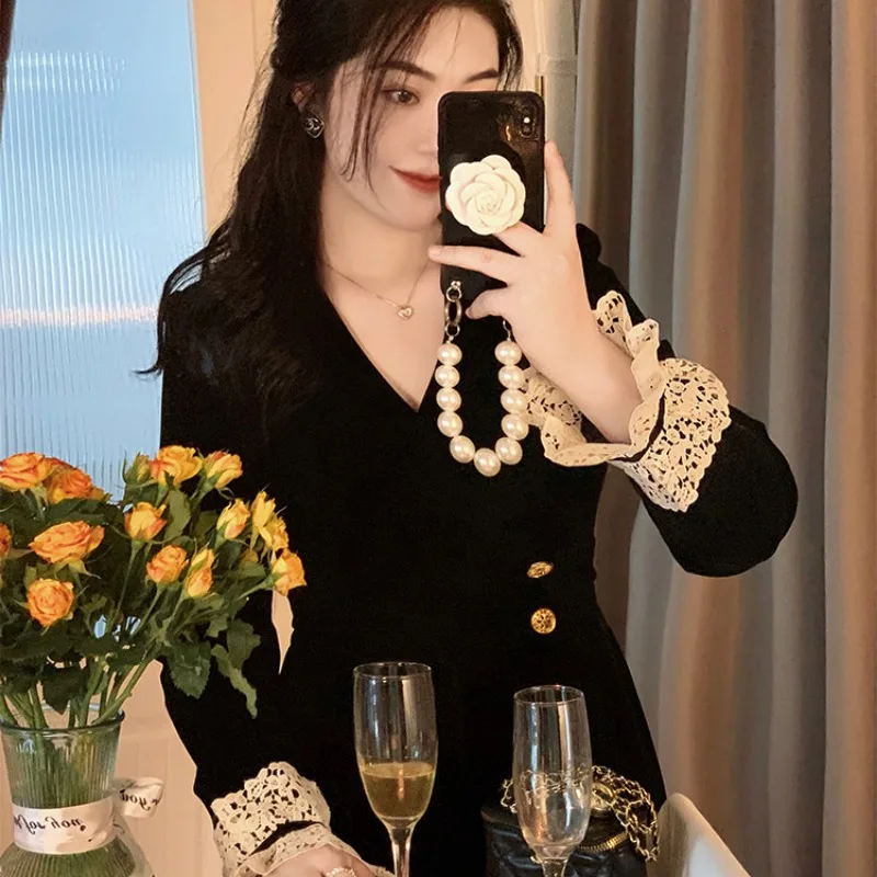 Женское платье-костюм новинка 2024 осенне-зимний костюм с юбкой Новое Элегантное