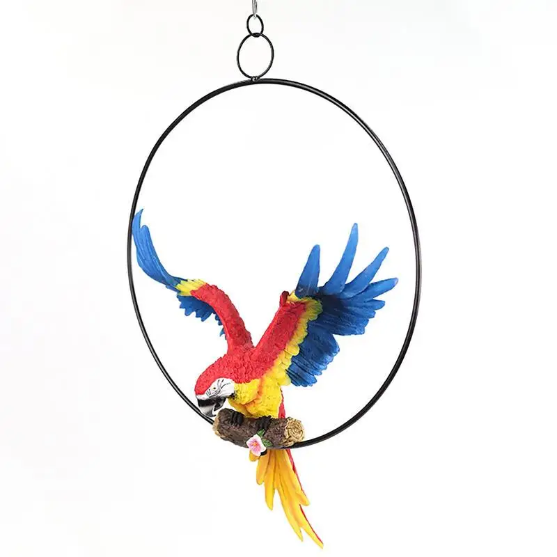 Parrot Decor Artificial Parrots For Outside Decorative Garden Statues Tropical Birds Figurines Vibrant Colors Accent Forest