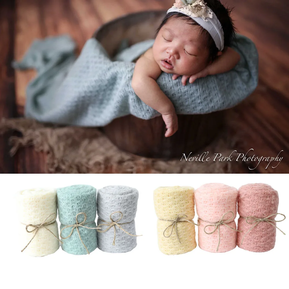 

Newborn Photography Props Baby PhotoWraps Backgrounds Sweater Knit Posing Fabric Blanket for Bean Bag Backdrop Soft Stretchy