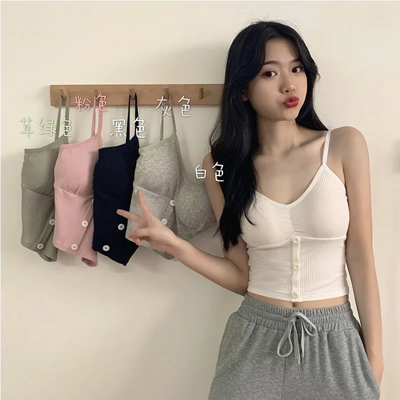 Женский трикотажный топ женский жилет на бретельках сексуальный вязаный