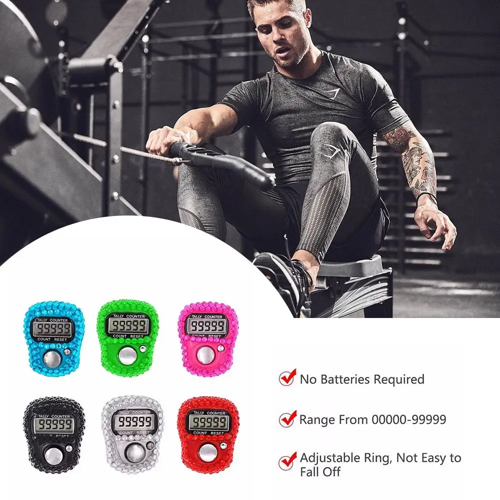 

Electronic Digital Finger Counter Mini Pportable High Precision Design Counter Electronic Sensor Diamond Digital Shiny Coun O1H2