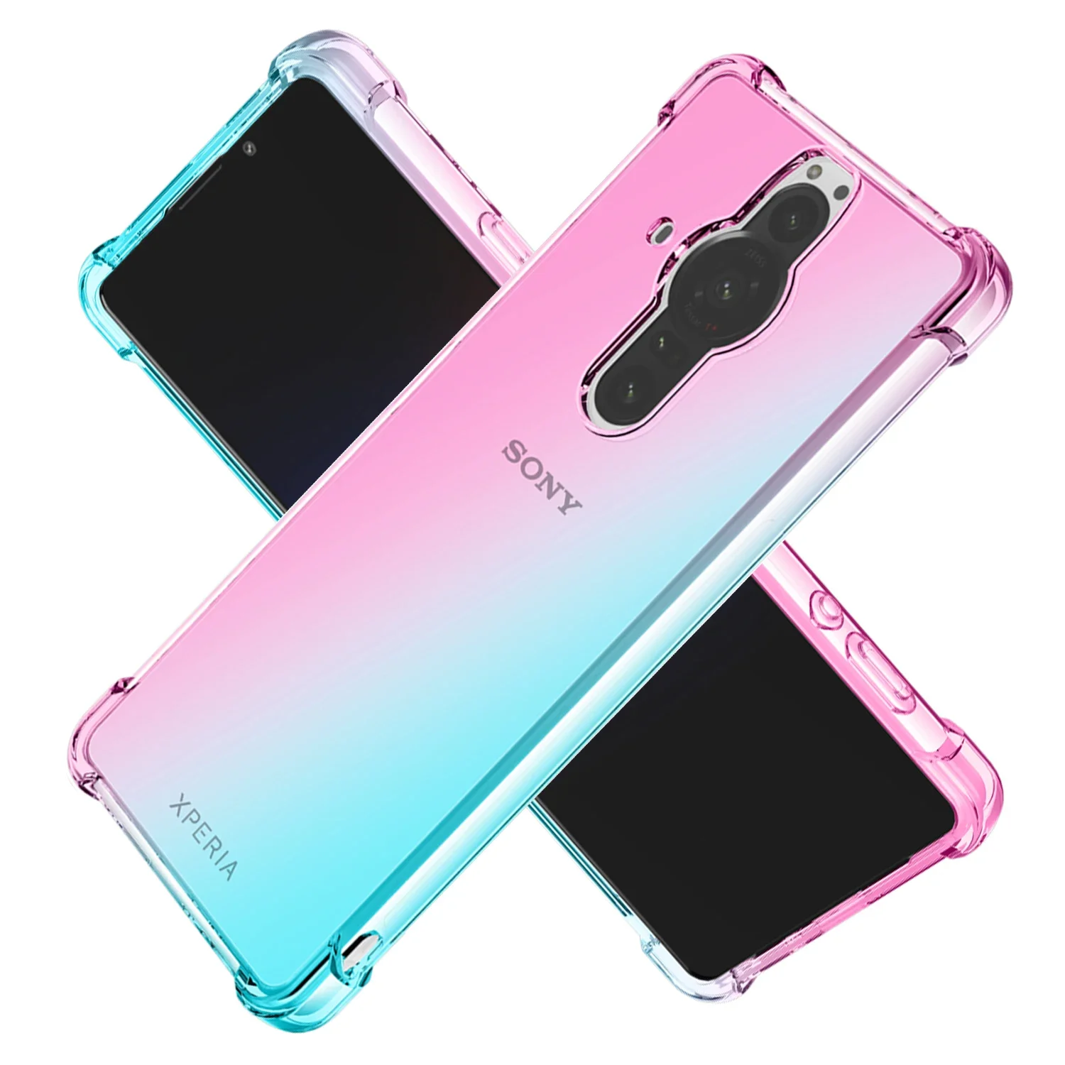 Чехол для Sony Xperia 1 5 10 V IV Xperia Pro-I прозрачный милый градиентный  тонкий устойчивый к царапинам гибкий ударопрочный чехол из ТПУ для телефона  1 V | AliExpress