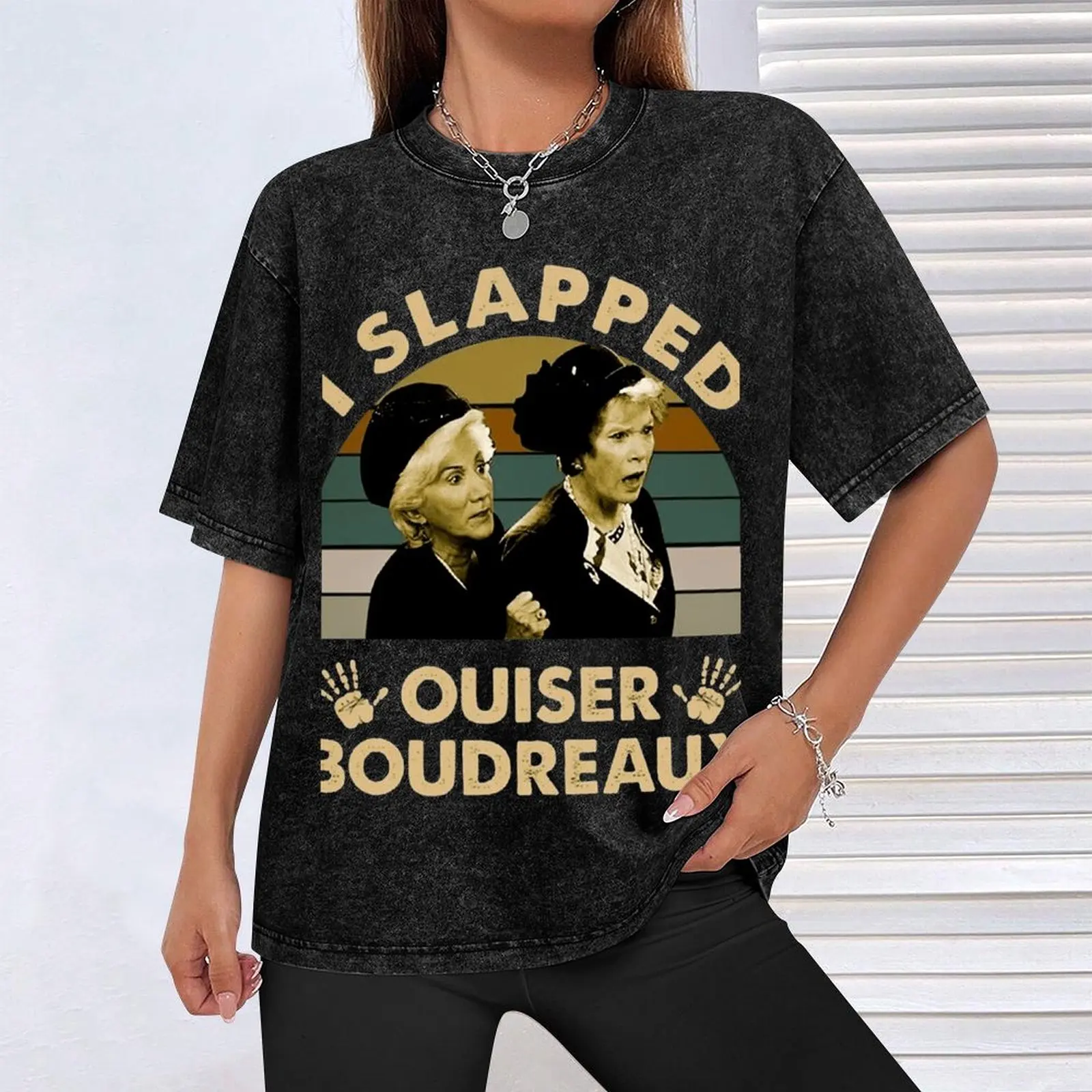 Фото Футболка Steel Magnolias I Slapped Ouiser Boudreaux, классическая хлопковая футболка с круглым вырезом №4