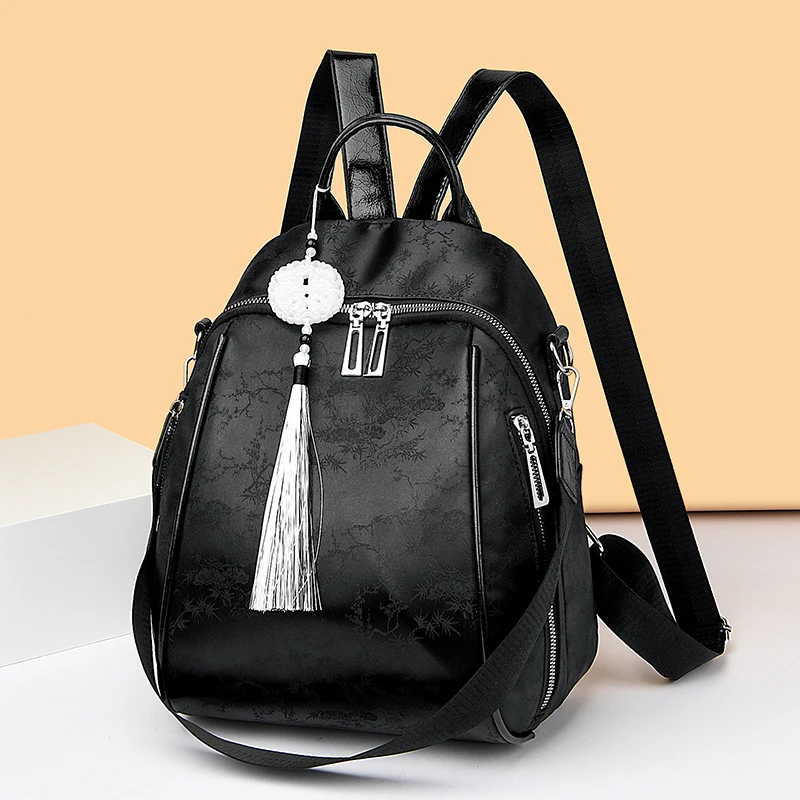 Нейлоновый женский рюкзак с модным принтом вместительный брендовый