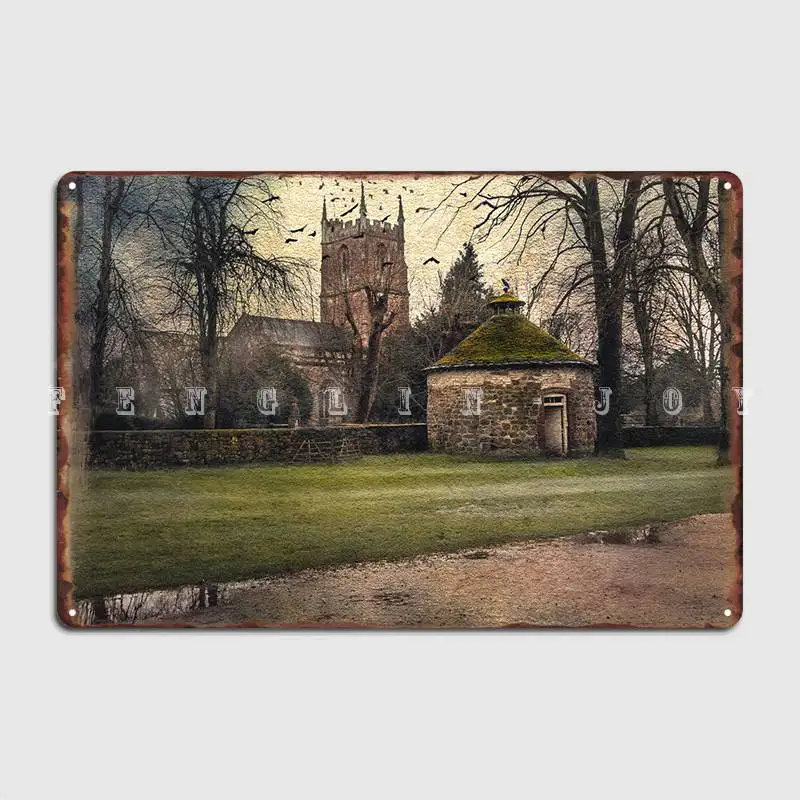 

Металлический плакат с изображением деревни таинственности на кухне