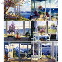 diy diamond embroidery house waterfront landscape full square round drill diamond painting cross stitch picture of rhinestones
