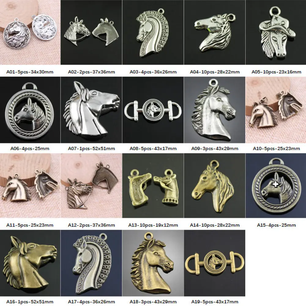 

New Arrival Horse Head Charms For Jewelry Making Gifts For Women