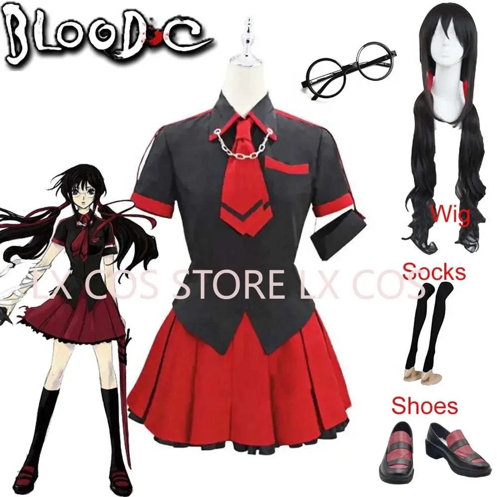 Anime Blood-C Cosplay Kisaragi Saya Costume Girl Dress Uniform Women's Daily School Halloween Custom Made