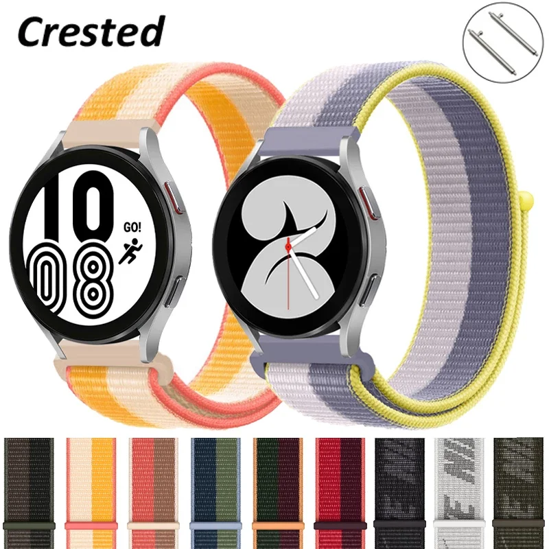 

Band For Samsung Galaxy Watch 4 3 classic active 2/Gear S3/S2 Nylon loop correa Bracelet Huawei watch GT 2e pro strap 22mm 20mm