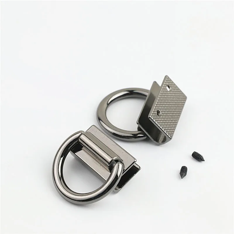 10pcs ID22x30mm Bag Strap Side Ring Screw Hook Metal Screws Rivet Loop Buckle DIY Chain Link Hanging Buckles Accessory