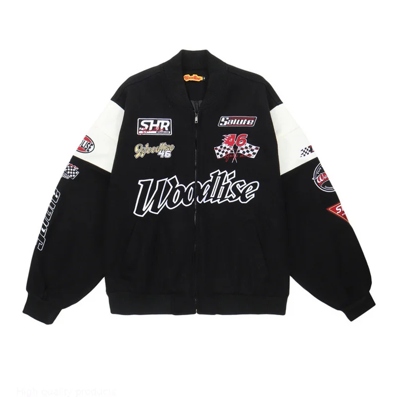 

Men Women Letter Embroidery Varsity Jackets Japanese Warm Oversized Autumn Winter Baseball Jacket Coat Hip Hop Harajuku College