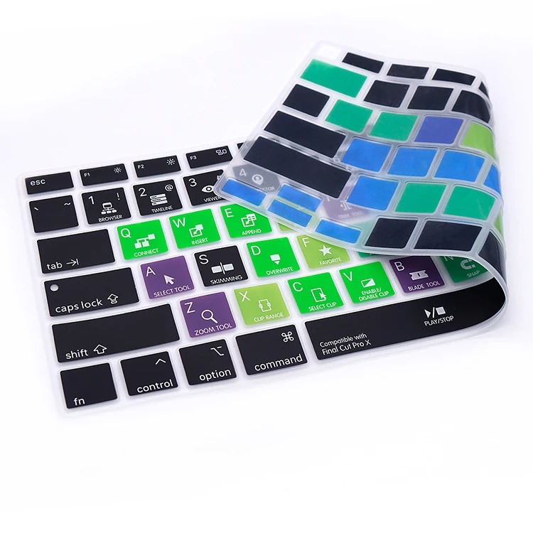 КРЗ Final Cut Pro X сочетания клавиш клавиатура кожного покрова для MacBook 2020 Новый 13 3