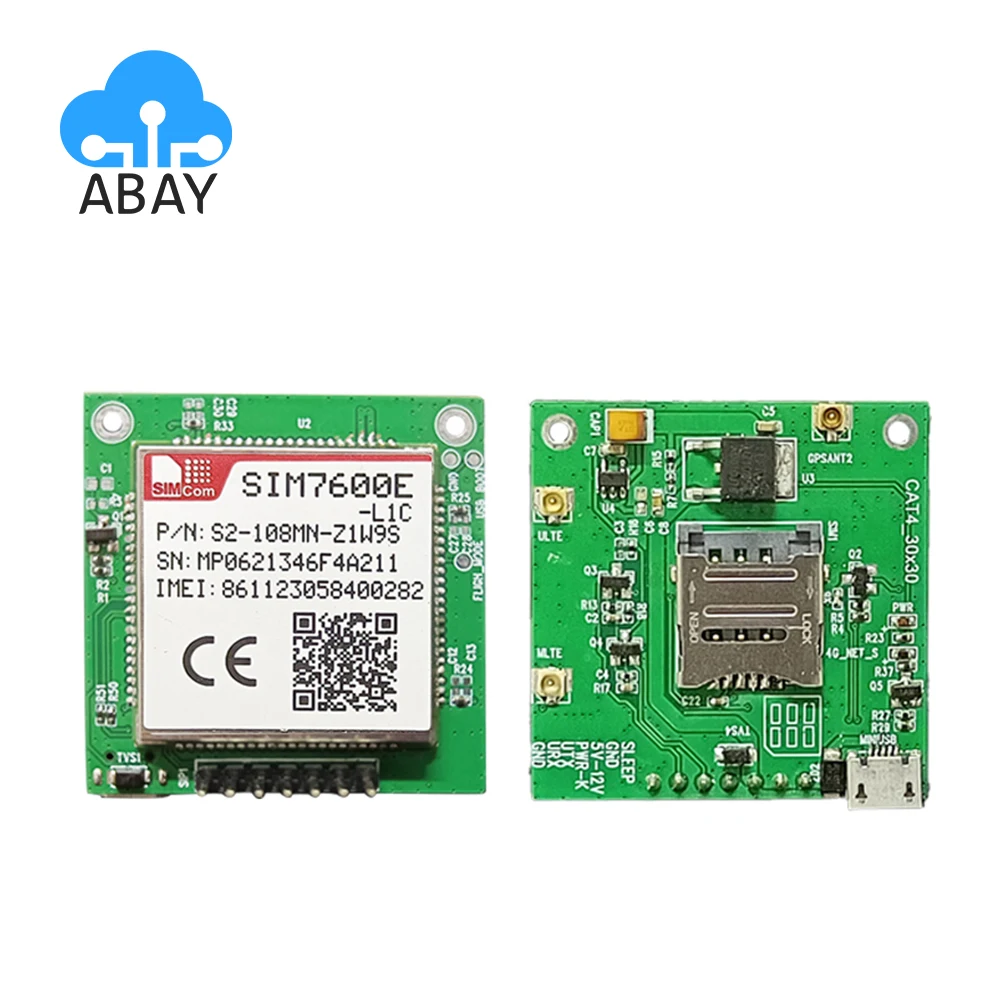 

SIMCOM SIM7600E L1C CAT1breakout board,4G Module LTE breakout board,SIM7600E-L1C core board + FPC antenna