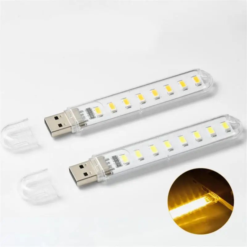

Портативная мини-USB Светодиодная лампа для защиты глаз, лампа для чтения в ночное время, внешний аккумулятор для помещений, ПК, ноутбука, блокнот с белым теплым светодиодом