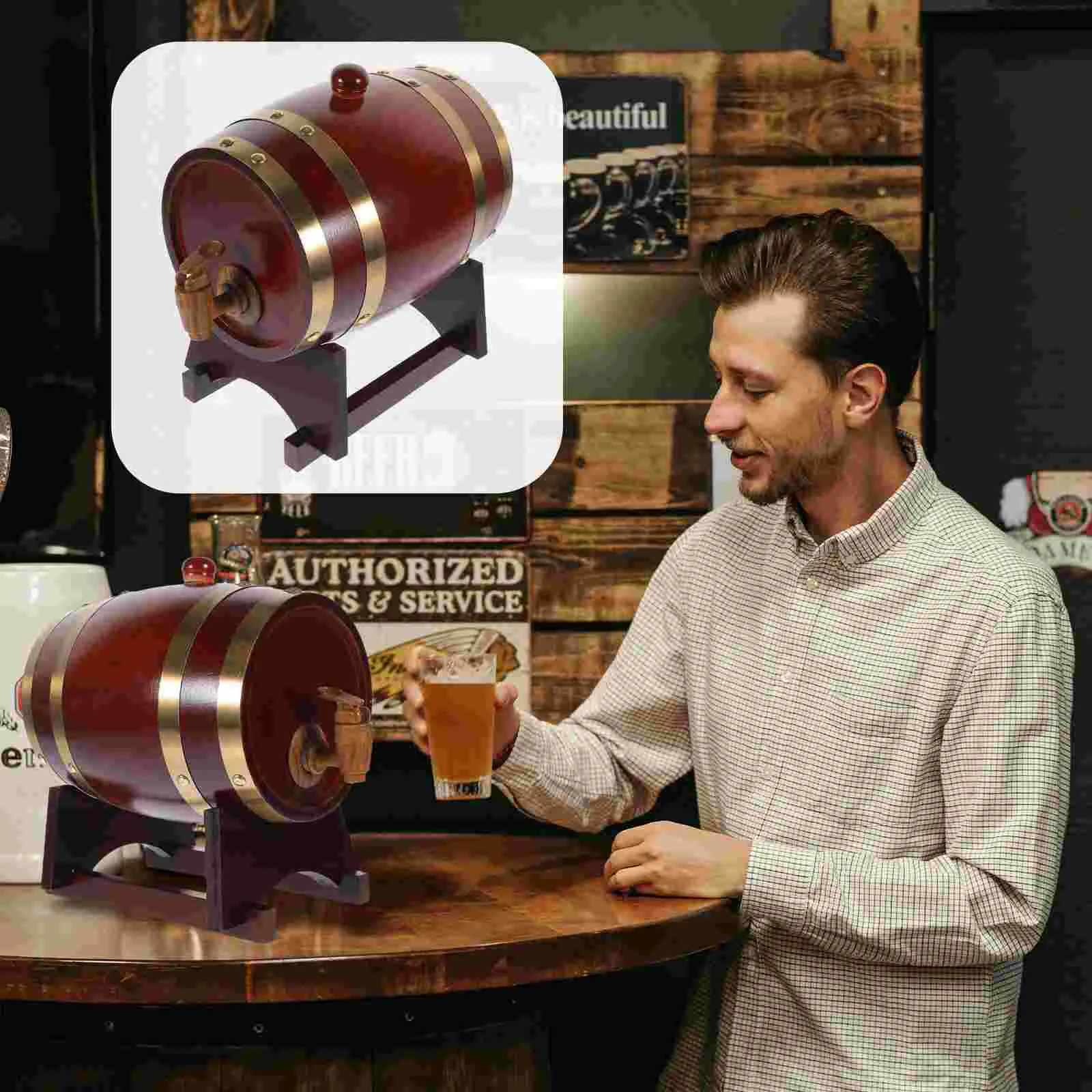 Винтажный декор бочка для ведра напитков деревянные бочки украшение домашнего