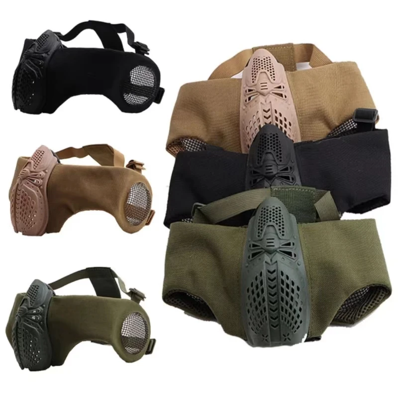 Маска паука на Хэллоуин защита ушей Забавная полумаска Праздничные и спортивные