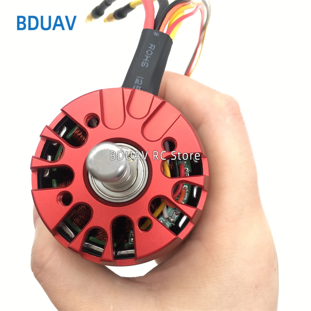 Фото 1 шт. 5065 200KV 270KV 320KV 6-12S BLDC бесщеточный мотор-коллектор (Outrunner) красный, с датчиками, для электроскейтборда, балансировочного скутера, для создания тяги №1