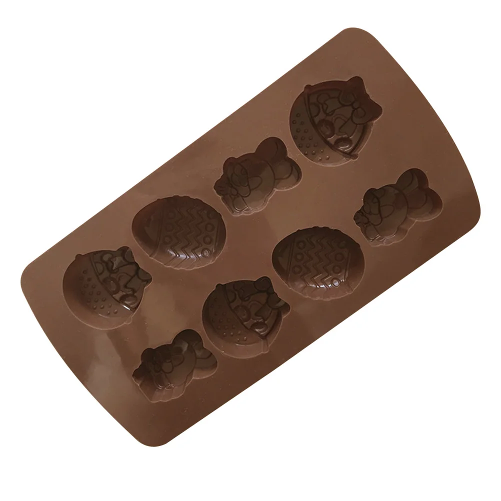 

1pc DIY Nonstick Easter Egg Rabbit Chocolates Cake Candy Soap Mold for Home Kitchen