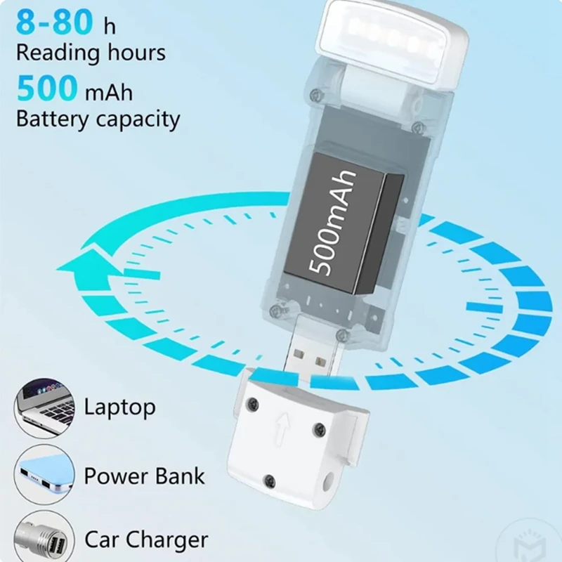 Книжный светильник с таймером USB аккумуляторная лампа для чтения зажимом ночник
