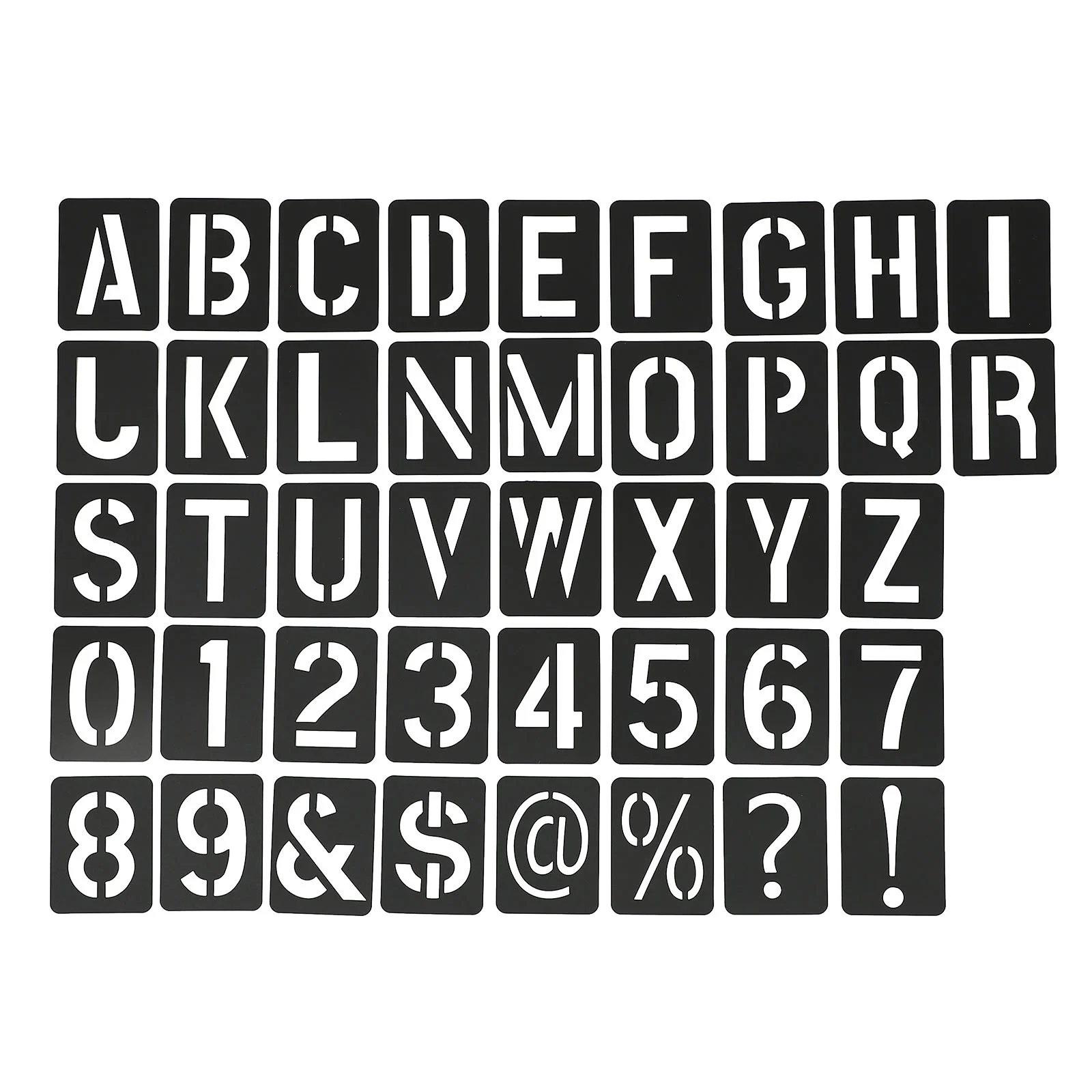 

41 Pcs Mold Letter Template Child Alphabet Wall Spraying Templates Symbol Painting Stencil