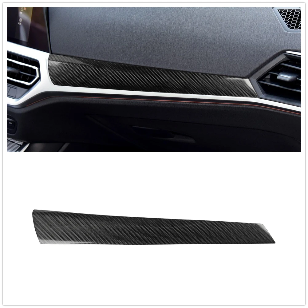 

Наклейка из натурального углеродного волокна для салона приборной панели центральной консоли панель полоса обшивка для BMW 3 серии G20 G28 325li 330d 335 2019-2020