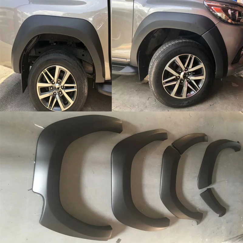 

6pcs/Set Fender Flares Black Mudguards Wheel Arch For Toyota Hilux Revo 2015 2016 2017 2018 Double Cabin