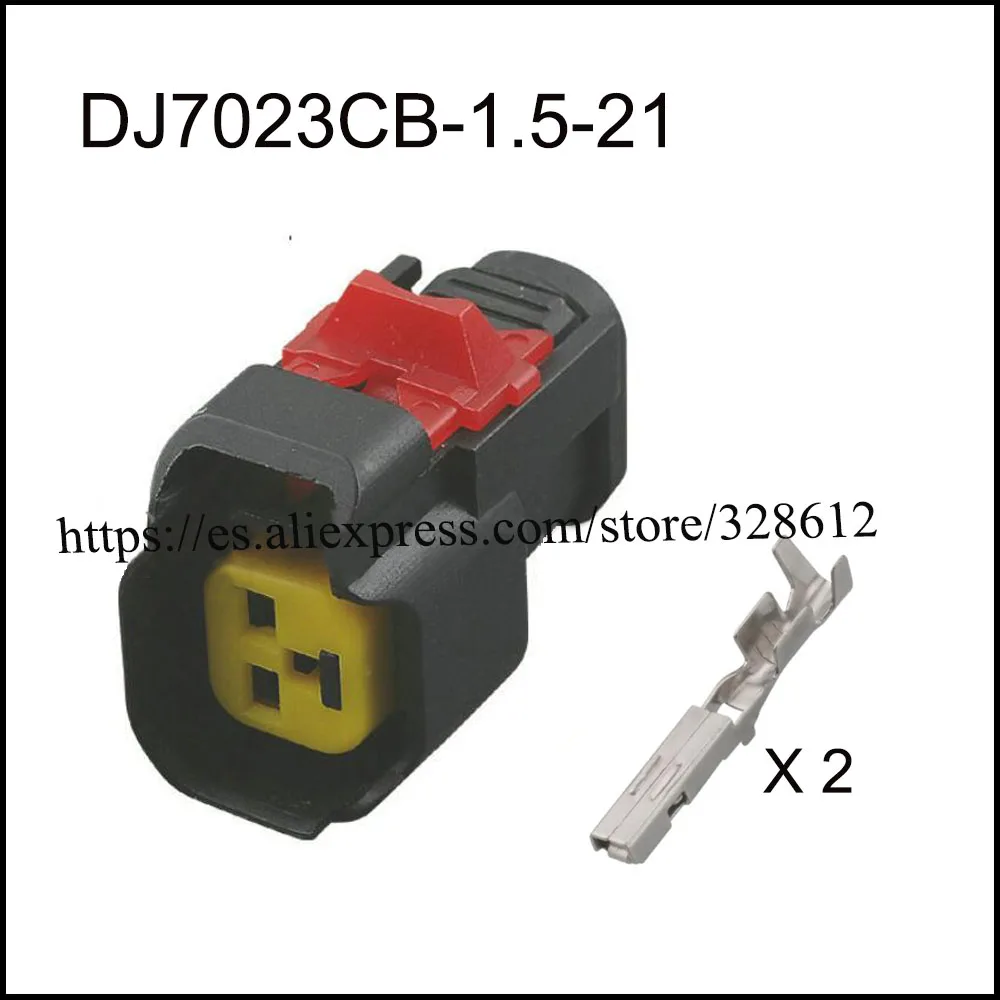 

100 компл. DJ7023CB-1.5-21 автомобильный провод женский кабель Водонепроницаемый оболочка 2 штырька в комплекте с уплотнением клемм